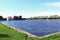 Pool in front of the hunting lodge in the parc of Peterhof in saint Petersburg