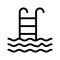 Pool glyph vector icon