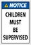 Pool Safety Sign Notice, Children Must be Supervised