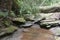 Pool surrounded by large rocks