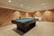 Pool table in basement