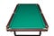 A pool table. Parts of a billiard table close-up. American pool table. Billiard pockets. Wooden billiard table