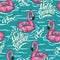 Pool vacation colorful pattern seamless