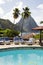 Pool view pitons Caribbean Soufriere S