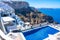 Pool in a Villa on a Mountainous Shore on a Sunny Day