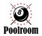 Poolroom or billiards emblem