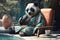 Poolside Panda: A Hyper-Realistic and Detail-Oriented Cinematic Shot in Unreal Engine 5