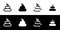 Poop icon set.