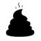 Poop icon on white background