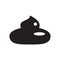 Poop shit icon black silhouette isolated on white