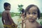 Poor cambodian kids on Tonle Sap lake