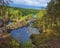 Poor porog, threshold, on the river Suna Karelia, Russian landscape