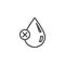 Poor water quality line icon