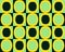 Pop Art Alternate Ovals Pattern Yellow Green Black