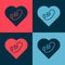 Pop art Baby inside heart icon isolated on color background. Vector