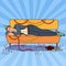 Pop Art Businessman Sleeping on the Sofa after Corporate