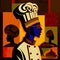 Pop art design illustration of african chef culture fantasy collage