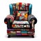 Pop Art Gothic Book Chair: A Luxurious And Eco-friendly Armchair For Book Lovers