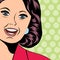 Pop Art illustration of a laughing woman