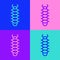 Pop art line Centipede insect icon isolated on color background. Vector