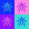 Pop art line Mosquito icon isolated on color background. Vector