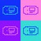 Pop art line Museum ticket icon isolated on color background. History museum ticket coupon event admit exhibition