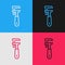 Pop art line Pipe adjustable wrench icon isolated on color background. Vector