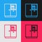 Pop art line Wardrobe icon isolated on color background. Vector