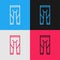 Pop art line Wetsuit for scuba diving icon isolated on color background. Diving underwater equipment. Vector
