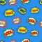 Pop art logo pattern