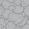 Pop art smoke seamless vector pattern grey