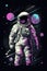 Pop art style astronaut. Beautiful illustration picture. Generative AI