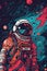 Pop art style astronaut. Beautiful illustration picture. Generative AI