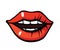 Pop art style lips sticker