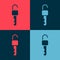 Pop art Unlocked key icon isolated on color background. Vector Illustration