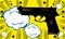 Pop art Weapon boom background banner template comics style vintage retro