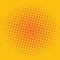Pop Art Yellow Orange Dots Comic Background Vector Template Design