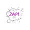 pop art ZAP bobble color icon
