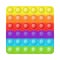 Pop it colorful rainbow trendy silicon square toy for fidgets. Addictive anti stress bubble pop it toy in bright colors