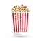 Pop corn bucket white background