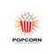 pop corn logo icon vector, explode, cinema snacks, concept illustration