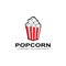 pop corn logo icon vector, explode, cinema snacks, concept illustration