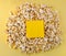 Pop Corn Salt Yellow Background studio quality