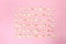 Pop corn symmetric on pink paper