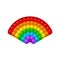 Pop it fidget, Trendy antistress sensory toy isolated on white background. Rainbow shape antistress children game