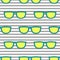 Pop sunglasses retro seamless pattern in neon yellow and blue.