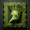 Pop Surrealism Bird Head In Frame: Zbrush, Green Academia, Edgy Caricatures