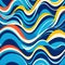 Popart explosion background blue wave abstract water waves