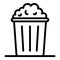 Popcorn basket icon, outline style