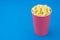 Popcorn blue background